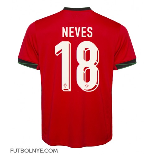 Camiseta Portugal Ruben Neves #18 Primera Equipación Eurocopa 2024 manga corta